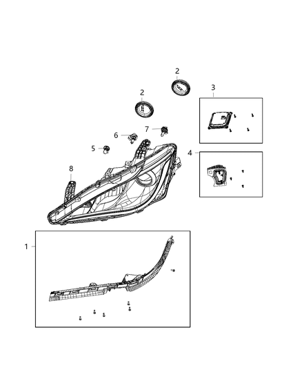 Kit Engine Controller Diagram for 68329841AA