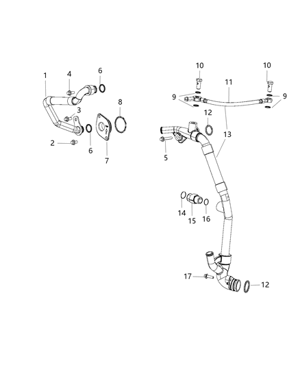 2018 Ram 4500 O Ring Diagram for 68211451AA