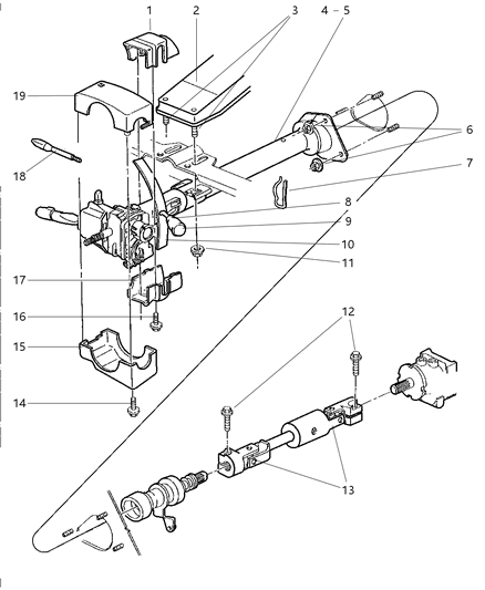 Bracket Steering Column Clutch And Brake Pedal Diagram for 55351014AE