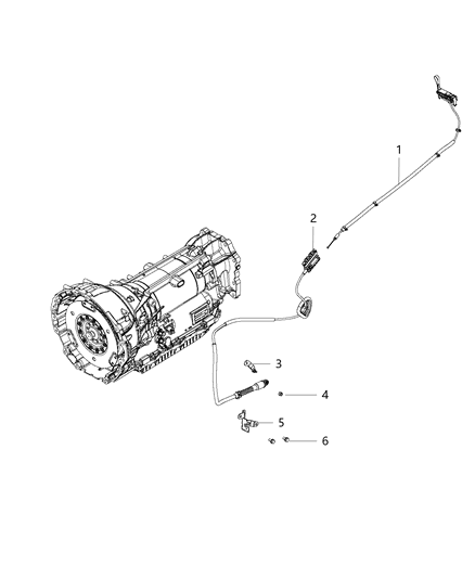 Bracket Cable Mounting Diagram for 68106127AC