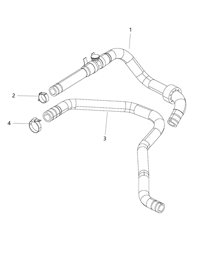 Hose Heater Return Diagram for 52014855AA
