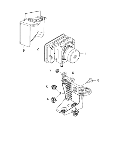 Module Anti-Lock Brake System Diagram for 68471993AA