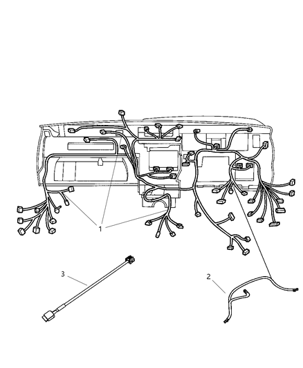 1990 Chrysler Town & Country Wiring Instrument Panel Diagram for 68039778AC
