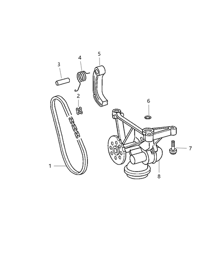 2018 Dodge Durango Arm Tensioner Diagram for 5080121AB