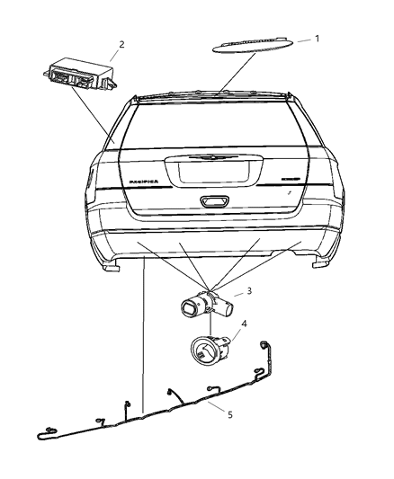 Sensor Parking Assist Diagram for YK91EVJAA