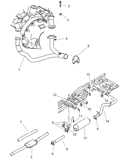 Support Muffler Diagram for 52103046