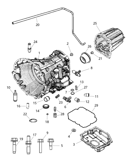 2006 Dodge Ram 1500 Case Transmission Diagram for 5101881AA