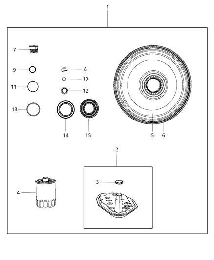 Seal Output Shaft Diagram for 68089735AA