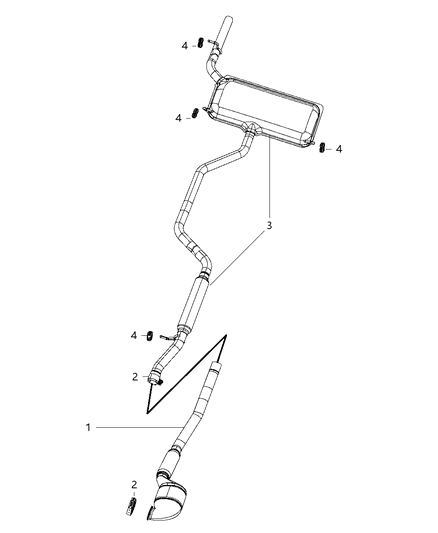 2010 Chrysler Sebring Pipe And Converter Exhaust To Manifold Diagram for 5085911AC