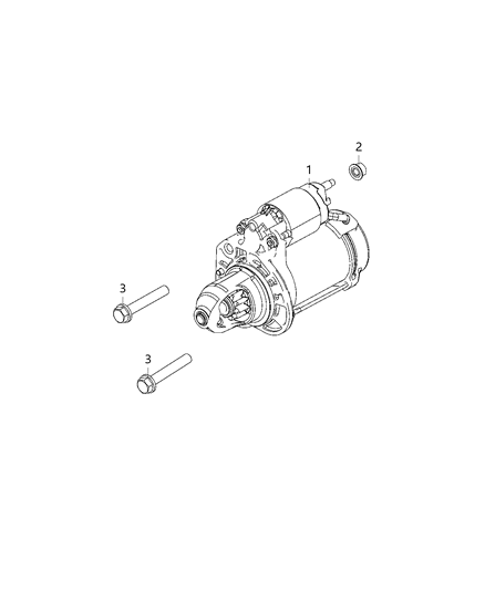 1987 Dodge Ram 50 Starter Engine Diagram for 68430861AA