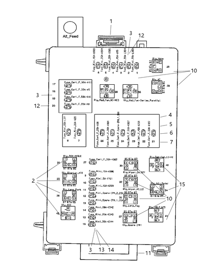 Power Distribution Center Diagram for 4692270AD
