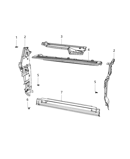 Shield Side Radiator Cooling Diagram for 68244431AB