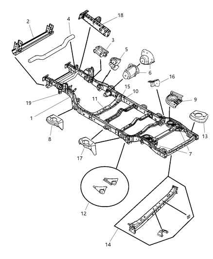 Frame Chassis Diagram for 68078967AD
