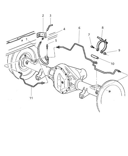 Hose Brake Diagram for 52009575AC