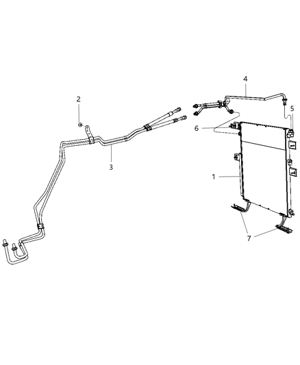 Hose And Tube Oil Cooler Pressure And Return Diagram for 55056952AC