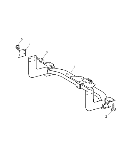 2015 Ram ProMaster 3500 Support Hitch Diagram for 5104057AA