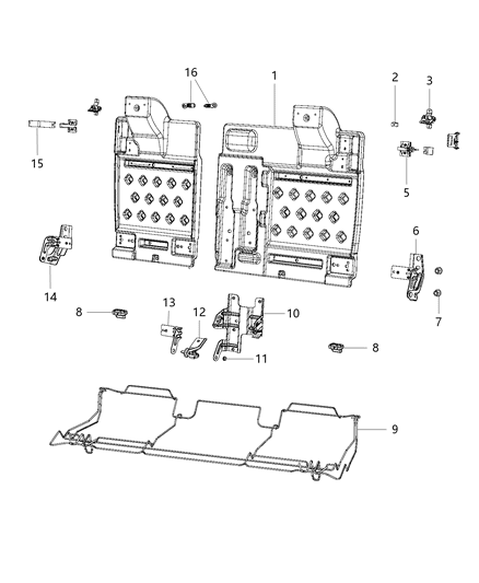 2015 Dodge Challenger Strap Assist Diagram for 1VL64LR9AA