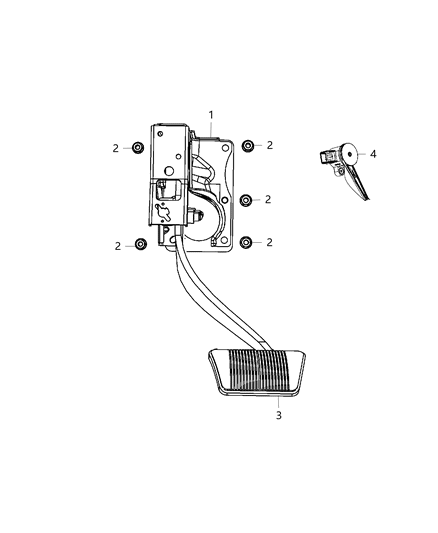 Pedal Brake Diagram for 4581588AC