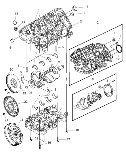 2002 Dodge Ram 1500 Torque Converter Diagram for R4736582