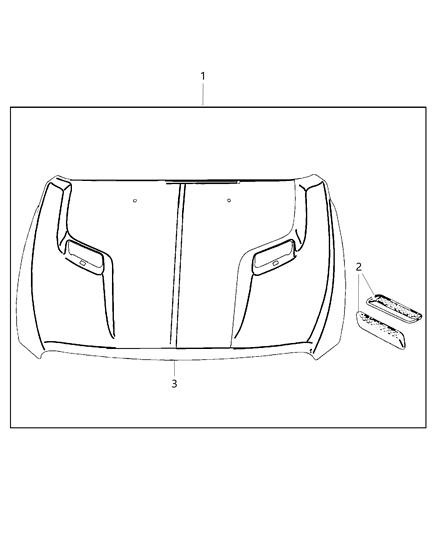 Bezel Hood Diagram for 68046800AF