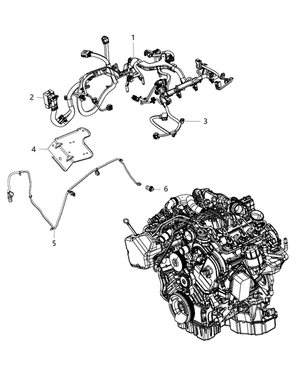 2007 Jeep Liberty Wiring Engine Transmission Harness Included Diagram for 68262112AA
