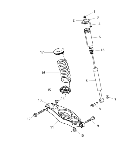 Mount Strut Diagram for 68042668AA