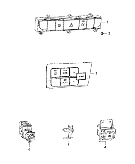 Switch Stop Lamp Diagram for 56038958AC