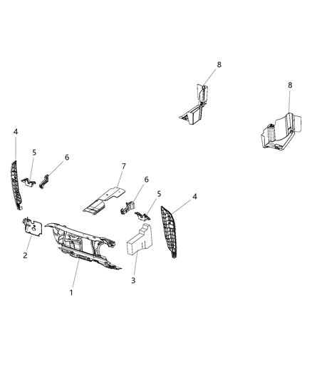 Silencer Spare Tire Well Diagram for 68236869AB