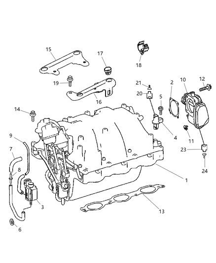 Manifold Intake Diagram for 68011680AA