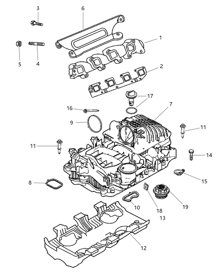 1989 Chrysler Fifth Avenue Nut J Plastic Plenum Diagram for 6504968AA