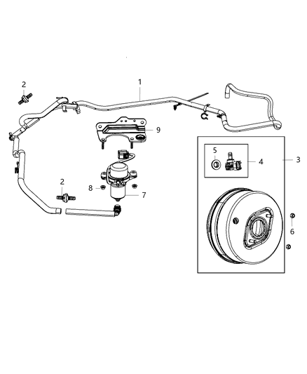 2002 Dodge Caravan Booster Power Brake Diagram for 4560182AB