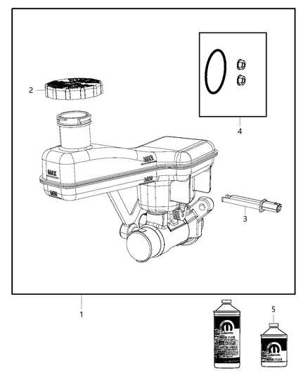 2006 Jeep Commander Master Cylinder Brake Diagram for 68308763AB