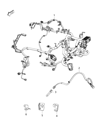 2012 Jeep Grand Cherokee Wiring Engine Diagram for 68257092AG