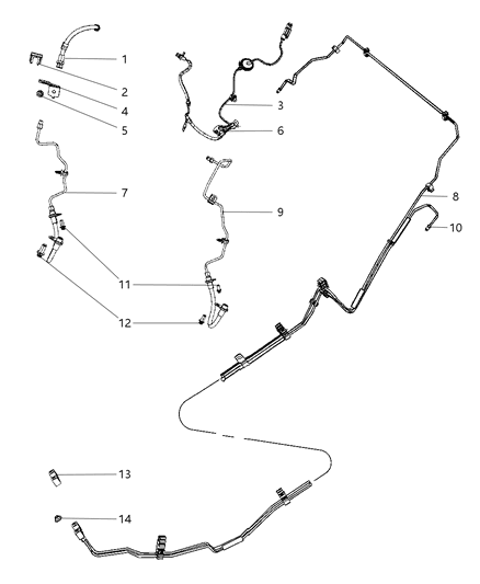 1984 Dodge D350 Hose And Tube Brake Diagram for 5105605AB