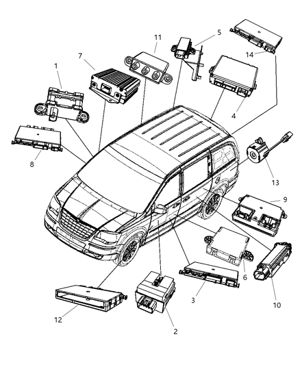 Module Sliding Door Actuator Diagram for 4602758AF