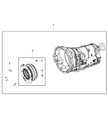 Transmission With Torque Converter Diagram for 68456184AA
