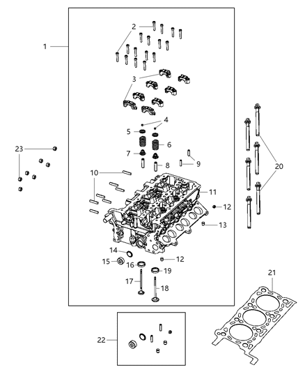 Lock Valve Spring Retainer Diagram for 68147258AA