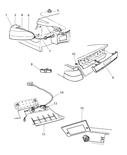 Lamp Parking, Turn, Side Marker Diagram for 4805829AB