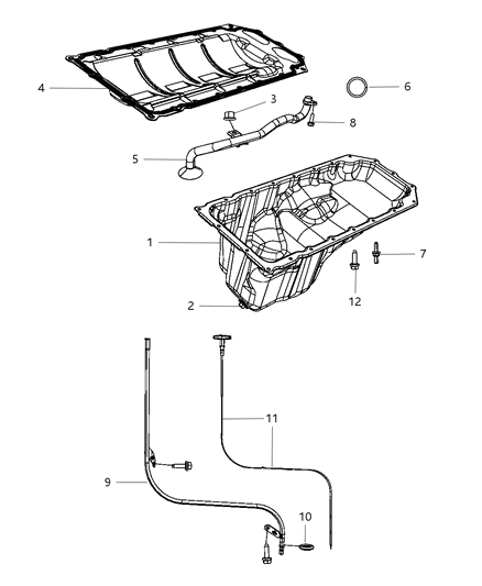 Indicator Engine Oil Level Diagram for 53021767AK