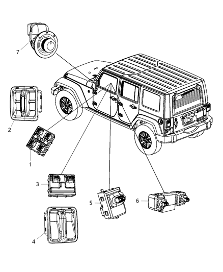 Switch Power Window Diagram for 68057597AA