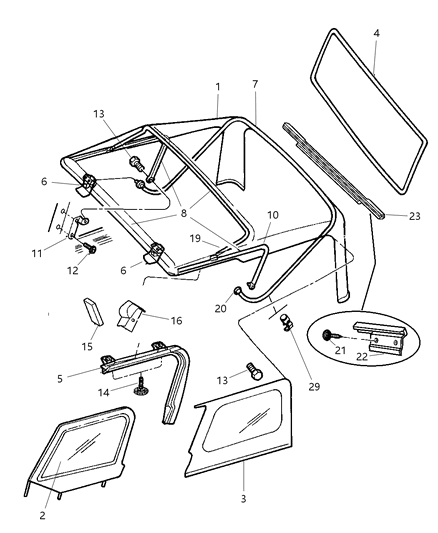 Cover Soft Top Diagram for 5JM59SX9AH