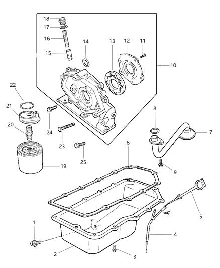 2016 Jeep Patriot Pan Engine Oil Diagram for 4777300AD