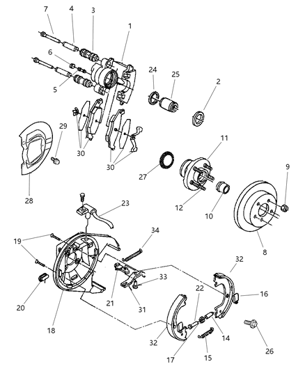 1985 Dodge 600 Pad Kit Disc Brake Diagram for 5011630AA