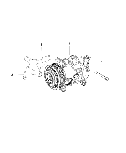 2016 Chrysler 300 Bracket A/C Compressor Diagram for 4627309AB