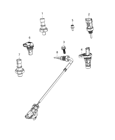 Sensor Crankshaft Position Diagram for 68237477AA