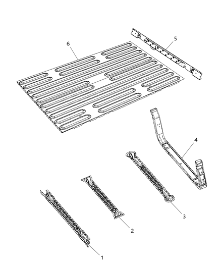 Crossmember Rear Box Diagram for 68276806AC