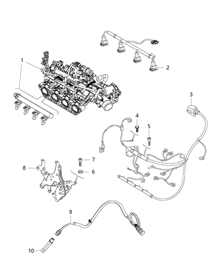 2001 Chrysler Sebring Bracket Diagram for 68119605AA