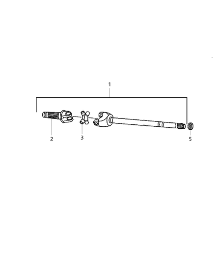 2007 Dodge Ram 3500 Universal Joint Kit Diagram for 5086665AC