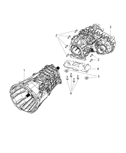 2018 Jeep Wrangler Isolator Transmission Mount Diagram for 68236165AB