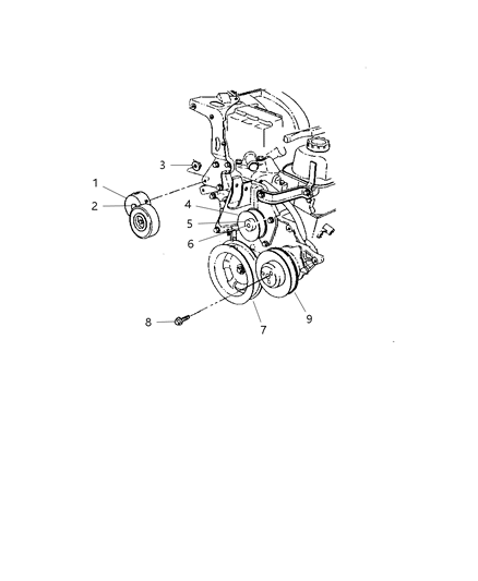 2014 Dodge Charger Pulley Idler Diagram for 4792581AB